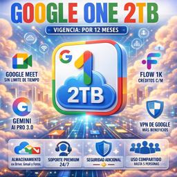 Imagen de ✦ GOOGLE ONE 2TB POR UN AÑO  A TU CORREO – PLAN PREMIUM ✦