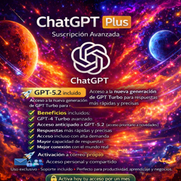 Imagen de GPT PLUS A TU CORREO 1 MES VARIOS DISPOSITIVOS