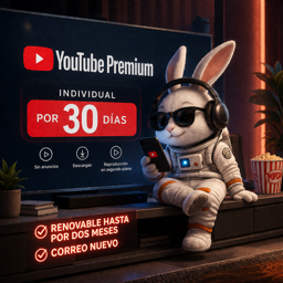 Imagen de 💎 YOUTUBE PREMIUM NO RENOVABLE (INDIVIDUAL) 