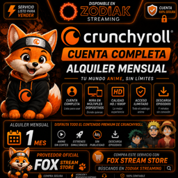 Imagen de ⭐ CRUNCHYROLL PREMIUM 1 MES | CUENTA COMPLETA ⭐